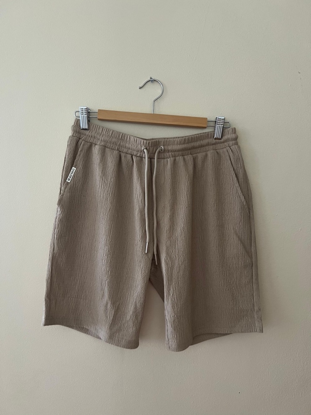 Men's  Drawstring Shorts - Taupe
